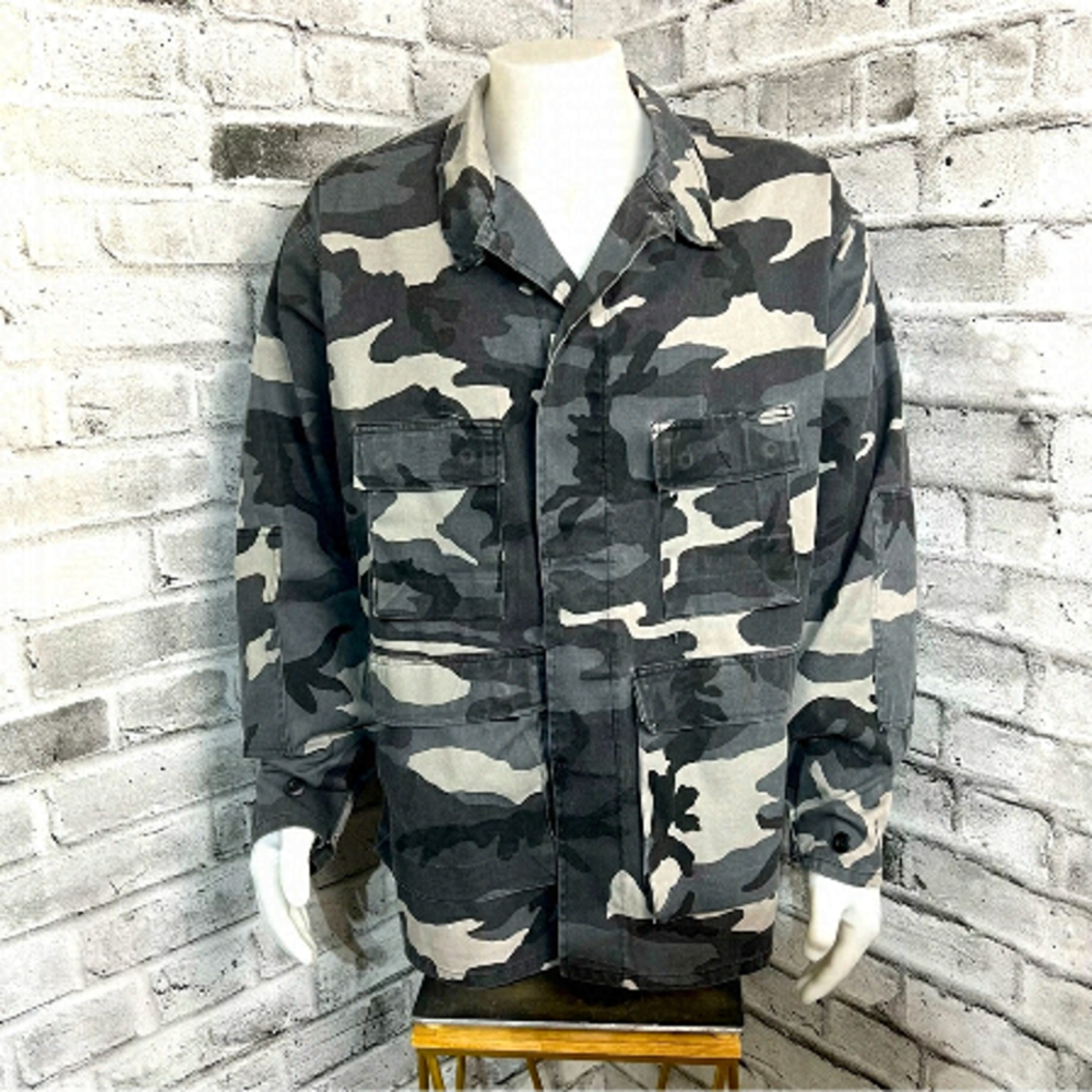 Army Combat Camouflage Button Down Jacket